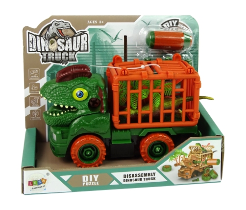 Dinosaur Truck Transporter for Disassembly Green Accessories