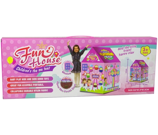 Funfair House Tent for Kids Pink