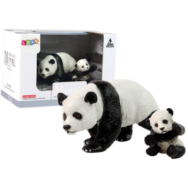 Set of 2 Panda Figures with a Young Panda  Animals of the World Series