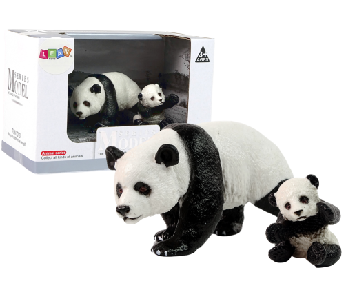 Set of 2 Panda Figures with a Young Panda  Animals of the World Series