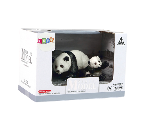 Set of 2 Panda Figures with a Young Panda  Animals of the World Series