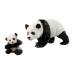 Set of 2 Panda Figures with a Young Panda  Animals of the World Series