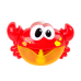 Bath Toy Soap Bubble Generator Red Crab