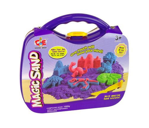 Magic Kinetic Sand in the Dinosaurs Moulds Case