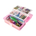 Pink Expandable Suitcase Set Artistic Creative Plastic DIY