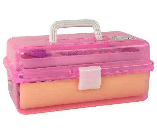 Pink Expandable Suitcase Set Artistic Creative Plastic DIY