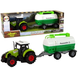 Tractor for Kids with Trailer Tank Car Farm