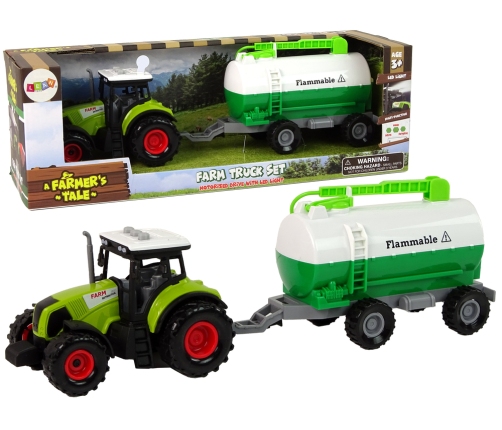 Tractor for Kids with Trailer Tank Car Farm