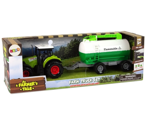 Tractor for Kids with Trailer Tank Car Farm