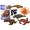 Set of Sea Animal Figures Walrus Seal Octopus 6Pcs