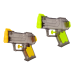 Small Water Gun Transparent Yellow Orange