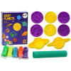 Plastic Set of Play-Doh 8 Planets Molds 5 Colors