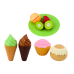 Fast Food Set Fruits Steak Ice Cream Accessories Pizza French fries 26 pcs.