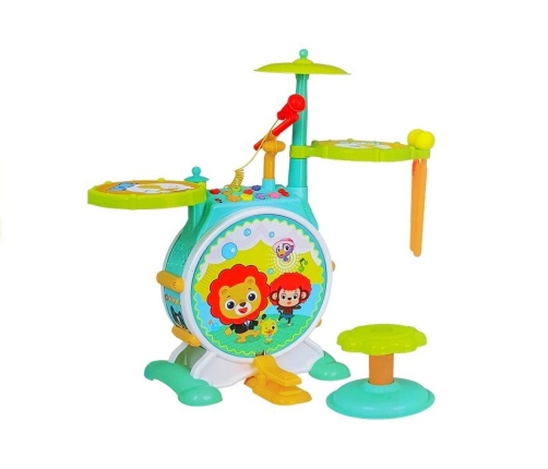 Colorful Drum Set for a Little Musician with Chair