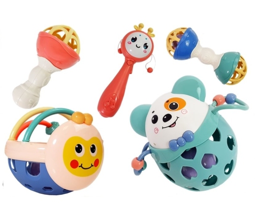 Set of Rattle Soft Teethers 5 pcs