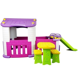 Garden Set House Table Slide Pink and Purple