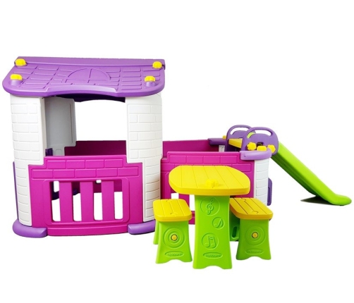 Garden Set House Table Slide Pink and Purple