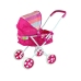 Pink Pushchair for Dolls with Colourful Canopy 66 cm