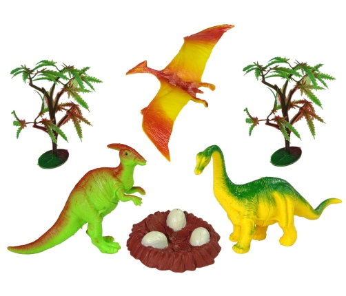 Dinosaur Set Tyrannosaurus Rex Trees Accessories Sound Lights