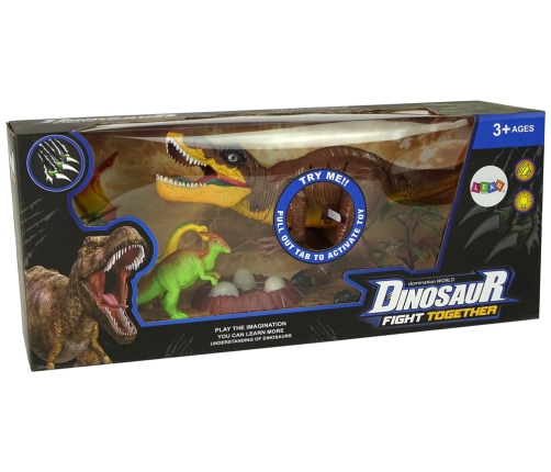 Dinosaur Set Tyrannosaurus Rex Trees Accessories Sound Lights