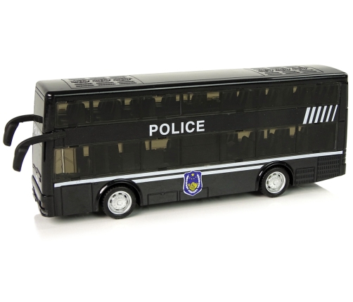 Black Double-decker Police Bus with Pull Down Sound