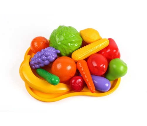 Set of fruits and vegetables on a tray 5347