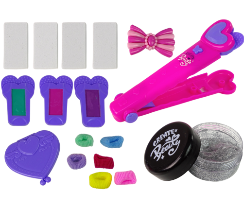 Hair Styling Kit Straightener with Coloured Chalks for Strands + Hair accessories