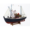 Wooden Navy Blue Collector's Model Ship