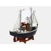 Wooden Navy Blue Collector's Model Ship