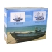 Wooden Navy Blue Collector's Model Ship