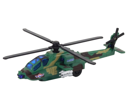 Military Helicopter Military Helicopter Aluminum Mix Sound Lights