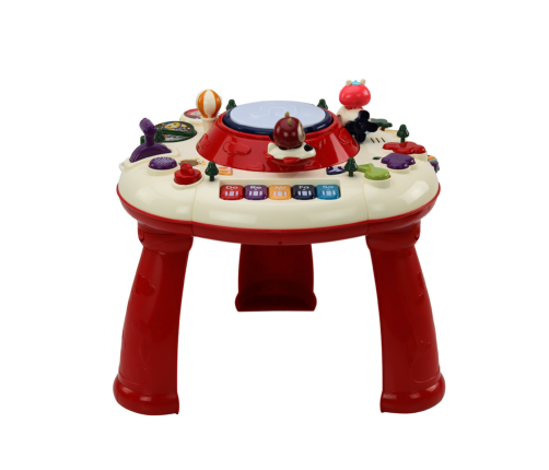 Interactive Educational Panel Table Piano Drum Red