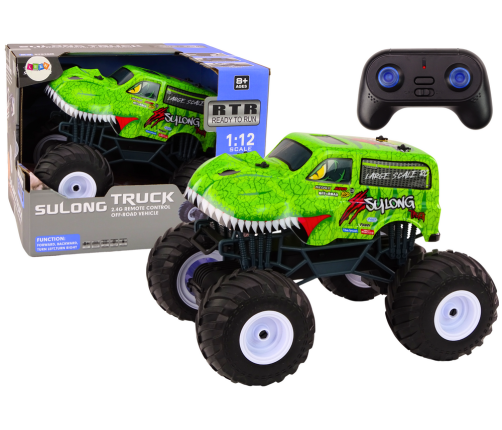 Remote Controlled Off-Road Car 2.4G RC 1:12 Dinosaur Green