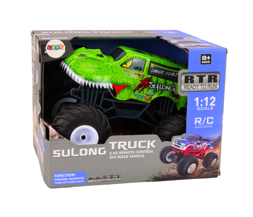 Remote Controlled Off-Road Car 2.4G RC 1:12 Dinosaur Green