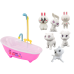 Animal Painting and Bathing Set 6 Pcs Bathtub Markers Pink