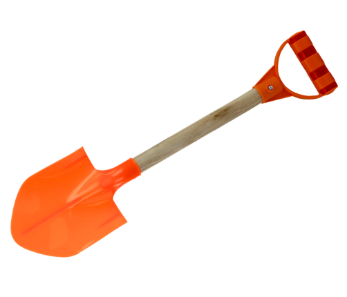 Set of wooden sand shovels, orange, green, 2 pcs