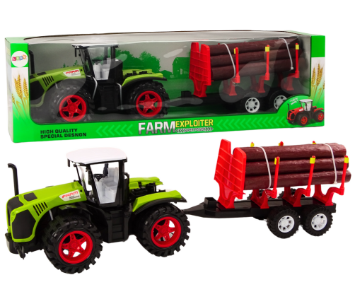 Farm Tractor With Wood Trailer 9 Bali Trees Green Drive