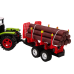 Farm Tractor With Wood Trailer 9 Bali Trees Green Drive