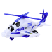 Police Helicopter White or Black Friction Drive Light and Sound