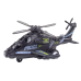 Police Helicopter White or Black Friction Drive Light and Sound