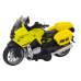 Sports Motorcycle with Friction Drive 3 Designs Yellow Orange White