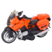 Sports Motorcycle with Friction Drive 3 Designs Yellow Orange White