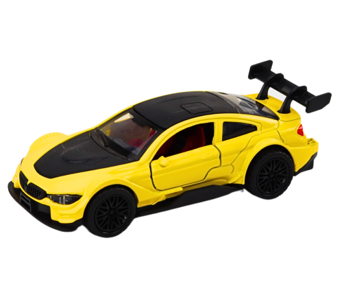 Toy Car Sports Car 1:32 Friction Drive Metal Yellow