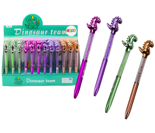 Dinosaur Ballpoint Pen Diamonds Blue Refill 0.7mm Mix