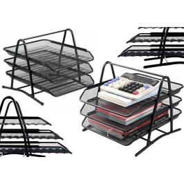 Organizer 3 Drawers Sliding Metal Black