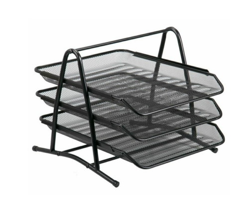 Organizer 3 Drawers Sliding Metal Black