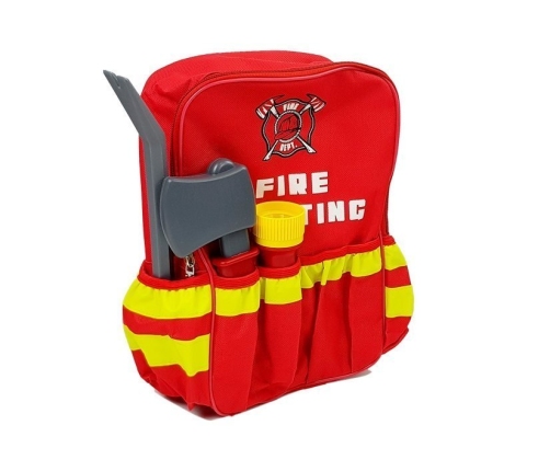 Firefighter's Set Backpack Flashlight Fire extinguisher Megaphone