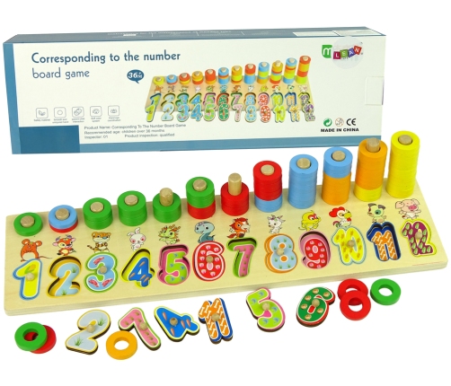 Numbers Educational Board Animals Shape Matching Sorter