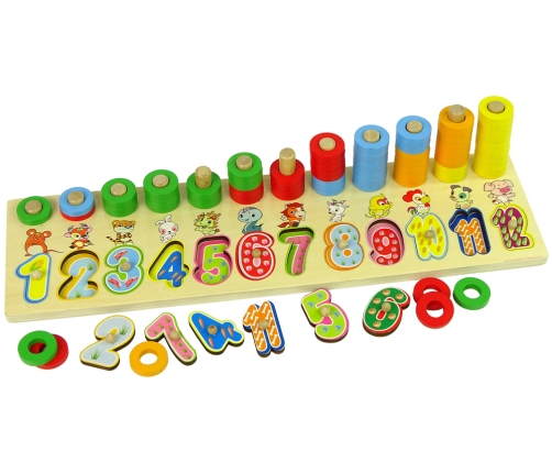 Numbers Educational Board Animals Shape Matching Sorter