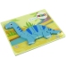 Wooden Puzzle Dinosaur Brachiosaurus Blue